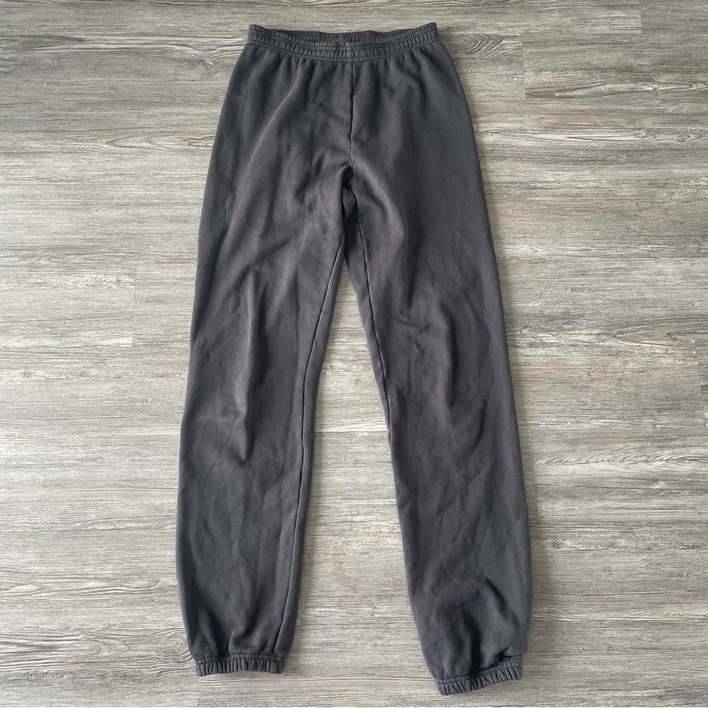 SKIMS The Jogger Washed Black Gray Sweatpants Medium M Cotton Lounge Pants